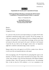 Opening Remarks by H.E. Marc Perrin de Brichambaut, OSCE Secretary General