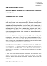 Turkey's Energy Security Strategy