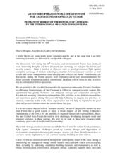 Statement by Lithuania