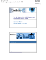 Presentation by the Speaker Mr. Laurence Brown, EMEA Business Manager, Trasported Asset Protection Association (TAPA)