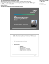 Presentation by the Speaker Mr. Jean Pierre Loubinoux, Director General, International Union of Railways (UIC)