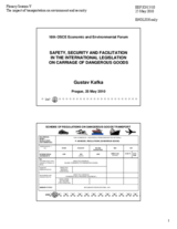 Presentation by the Speaker Mr. Gustav Kafka, Deputy Secretary General, Intergovernmental Organisation for International Carriage by Rail (OTIF)