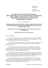 Statement by the Speaker General-Lieutenant Beksultan Sarsekov, Head of the Central Asia Regional Information and Coordination Centre (CARICC), Kazakhstan