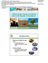 Presentation by Ms. Galiya Karibzhanova, Deputy Director of the Kyoto Protocol Department, Ministry of Environment Protection, Kazakhstan