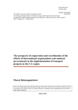 Contribution by Mr. Murat Bekmagambetov, President of the Research Institute for Transport and Communications, Kazakhstan