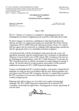 Contribution by Mr. Thomas J. Donohue, President and Chief Executive Officer, Chamber of Commerce of the United States of America