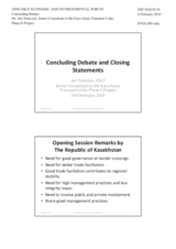 Presentation by Mr.Tomczyk, FCILT, Senior Consultant to the Euro-Asian Transport Links Phase II Project