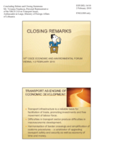 Closing Statement by Amb. Vytautas Nauduzas, Personal Representative of the OSCE CiO on Transport Issues, Ministry of Foreign Affairs, Lithuania