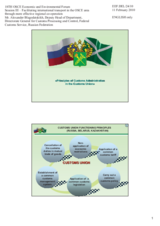 Presentation by Mr. Alexander Blagodatskikh, Deputy Head of Department, Federal Customs Service, Russian Federation