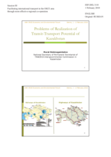 Problems of Realization of Transit-Transport Potential of Kazakhstan by Mr. Murat Bekmagambetov, National Secretary of Permanent Secretariat of TRACECA, Intergovernmental Commission in Kazakhstan