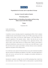 Welcoming Address by Amb. Lamberto Zannier