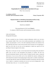 Welcoming Remarks by Mr. Goran Svilanovic