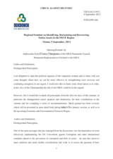 Opening Remarks by Amb. Eoin O'Leary, Chairperson of the Permanent Council