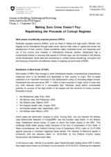 Making Sure Crime Doesn't Pay- Repatriating the Proceeds of Corrupt Regimes