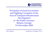 Presentation by Samir Alibayov, Transparency Azerbaijan - Presentation 1