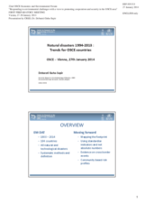 Presentation by Dr. Debarati Guha-Sapir, Director CRED and Professor at the University of Louvain, School of Public Health, Belgium