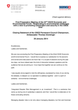 Closing Statement by Amb. Thomas Greminger, Chairperson of the Permanent Council