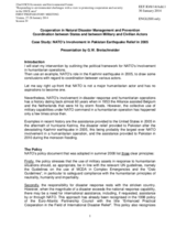 Statement by Mr. Guenter Bretschneider, Head, Euro-Atlantic Disaster Response Co-ordination Centre (EADRCC), NATO