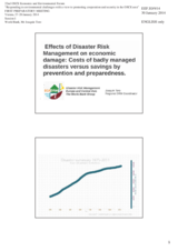 Presentation by Mr. Joaquin Toro, Regional Coordinator for Disaster Risk Management-Europe and Central Asia Region