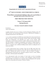 Opening Remarks by Amb. Lamberto Zannier, Secretary General