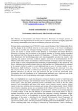 Statement by Ms. Irma Gurguliani, Head of the Natural and Technological Hazards Management Service, Ministry of Environment and Natural Resources Protection