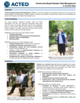 General Contribution by Mr. Andre Krummacher, Community-Based Disaster Risk Management in Central Asia