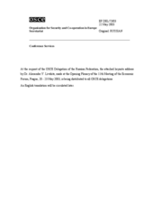 Summary of the statement by Deputy Director General of "Russian Aluminium" (ru)