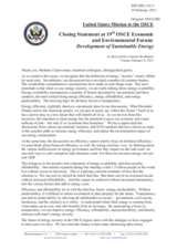 Closing Statement by the United States of America