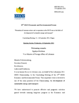 Statement by H.E. Mr. Egidijus Meilunas, Vice Minister of Foreign Affairs