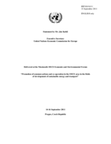 Statement by H.E. Mr. Jan Kubis, UN Under Secretary General and Executive Secretary