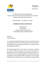 Statement by Amb. Renatas Norkus, Chairperson of the Permanent Council