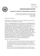 Statement by Mr. Hornbostel, U.S. Department of State