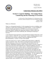 Statement by Mr. Hornbostel, U.S. Department of State