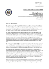 Statement by Mr. Hornbostel, U.S. Department of State