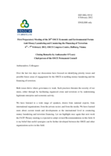 Statement by Amb. O'Leary, Chairperson of the OSCE Permanent Council