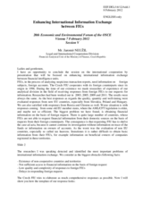 Statement by Mr. Neuzil, Ministry of Finance