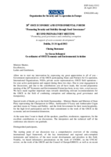 Closing Statement by Amb. Goran Svilanovic