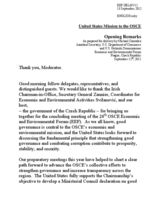 Statement by Mr. Michael Camunez, Assistant Secretary, U.S. Department of Commerce and U.S. Helsinki Commissioner