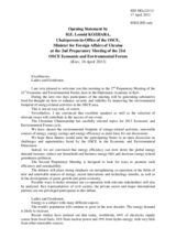 Statement by H.E. Leonid Kozhara, Minister for Foreign Affairs of Ukraine