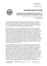 Statement by Mr. Matthew Murray, Deputy Assistant