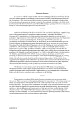 Consolidated Summary of the 2nd Meeting of the Economic Forum