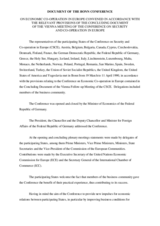 Conference on Economic Co-operation in Europe in Bonn