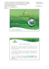 Presentation by Ms. Roberta Ianna, Expert, Ministry for the Evironment, Land and Sea