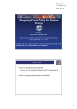 Presentation by Mr. Ian Parry, Technical Assistance Advisor