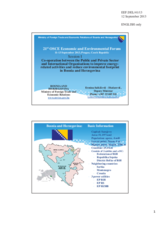 Presentation by Ms. Ermina Salkicevic-Dizdarevic, Deputy Minister, Ministry of Foreign Trade and Economic Relations