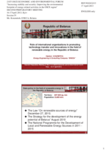 Presentation by Mr. Vladimir Kouzmitch, Managing Partner of the Energy Engineering and Consulting Company