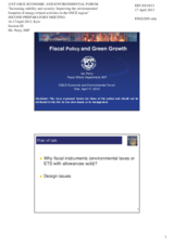 Presentation by Mr. Ian Parry, Technical Assistance Advisor, Fiscal Affairs Department