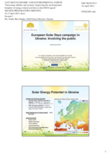 Presentation by Ms. Nadia Shevchenko, Expert