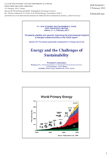 Presentation by Mr. Thomas Johansson, Co-Chair