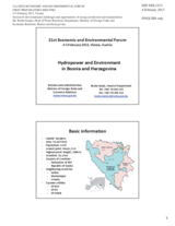 Presentation by Mr. Bosko Kenjic, Head of Water Resources Department, Ministry of Foreign Trade and Economic Relations